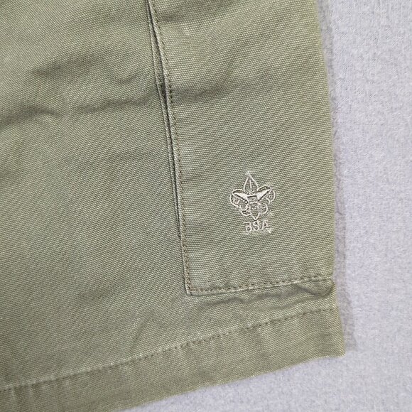 Boy Scouts Shorts Men's 32 Green Cotton Cargo Uniform Canvas Short BSA - Picture 3 of 8